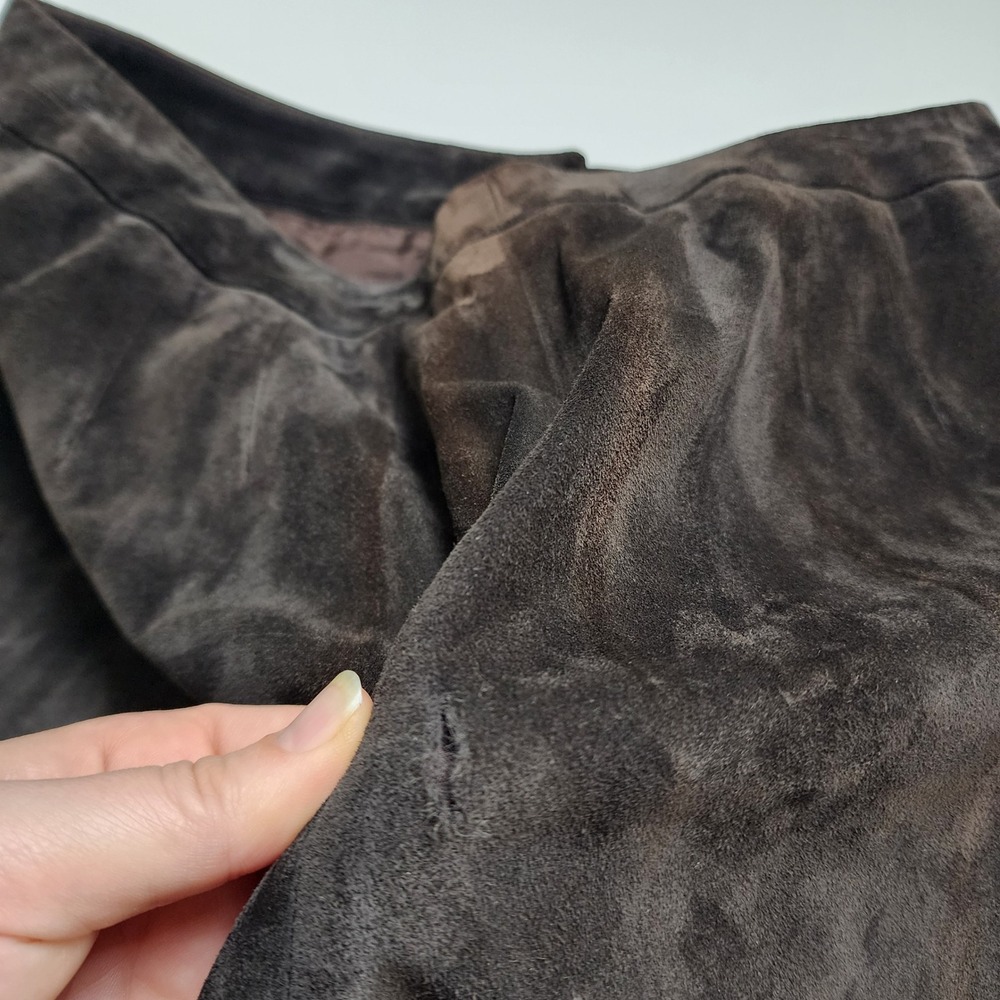 Carlisle Womens Vintage Calf Suede‎ Leather Pants Size 8 Straight Leg High Rise - Picture 5 of 15